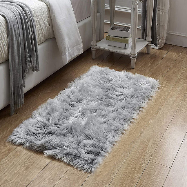 1 Plush Carpet Rug for Home Decor - Soft and Fluffy for Bedroom, Living Room, Study, and Hallway