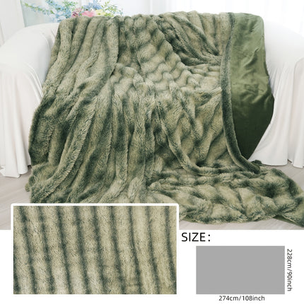 90*108inch Artificial Rabbit Blanket, Soft Warm Blanket, Suitable for Bedroom, Guest Room