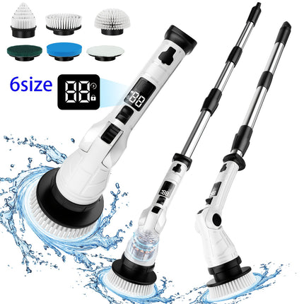 Electric Cleaning Brush, Long Brush for Cleaning Car, 8in 1 & 6in 1 Multiple Accessories