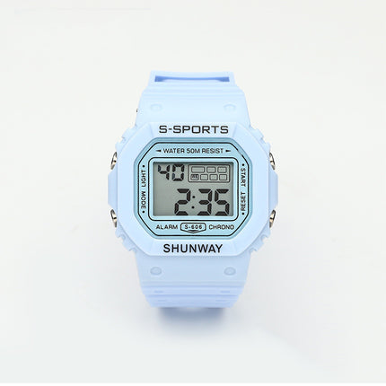 Waterproof Luminous Small Square Student Electronic Watch
