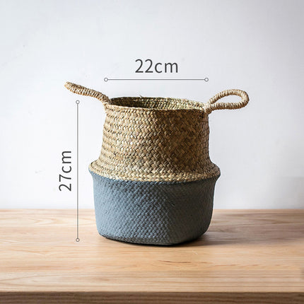 Straw storage basket, storage basket can be folded