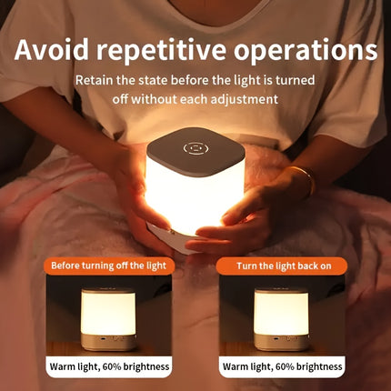 1 Rechargeable Touch Night Light with Adjustable Brightness, Suitable for Bedroom, Bathroom