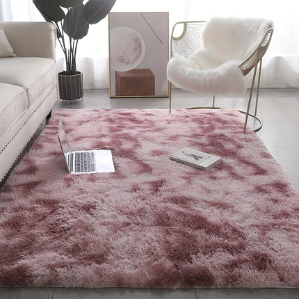 1pc Colorful Tie-dye Area Rug, Dry Cleaning Lounge Mat, Fluffy Decorative Throw Carpet,