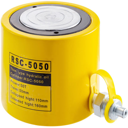 50T 2' Stroke Single Acting Hydraulic Cylinder Jack Ram