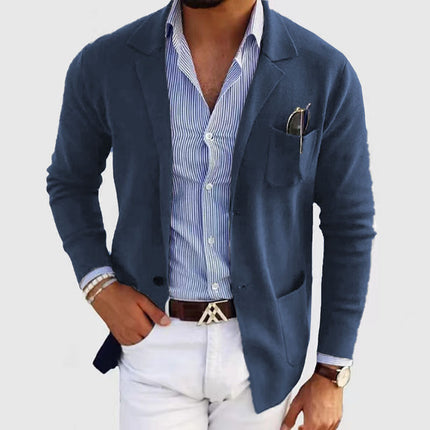 Men's Spring Leisure Printed Double Button Suit Jacket