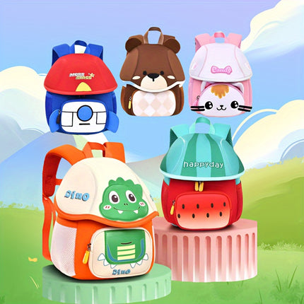 Cute Cartoon Bear Backpack for Youngsters 3-5 Years Old, Adjustable Strap Lightweight Kids' Bag