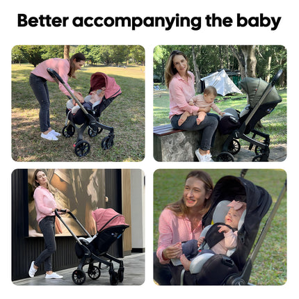 Baby Stroller, Featuring a Sturdy Metal Frame And Soft Fabric, Is Foldable And Can Be Used in Both
