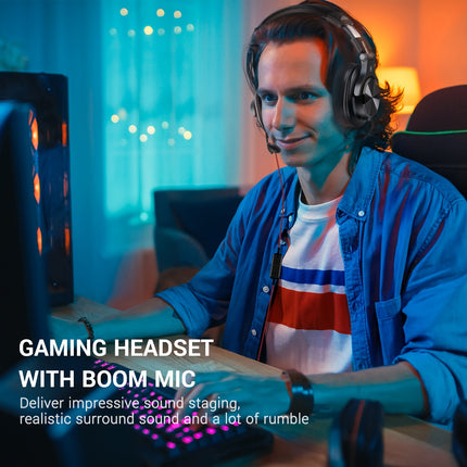 Professional Studio & Gaming Headset with Boom Mic