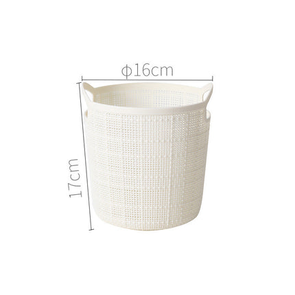 Home Simple Solid Color Clothes Storage Laundry Basket