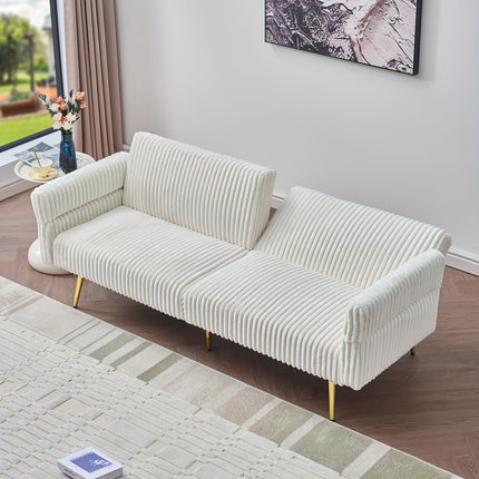 Sofa Bed with Collapsible Armrests, Ideal for Living Areas And Compact Spaces