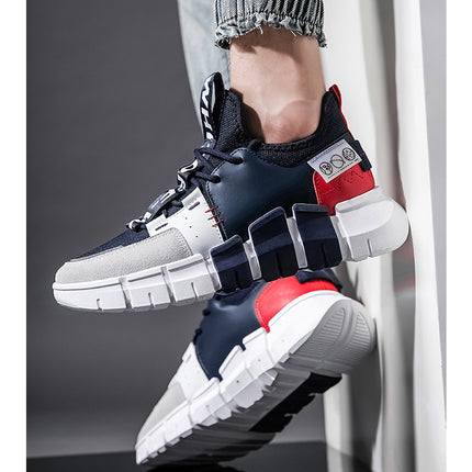 Leather panel casual sneakers