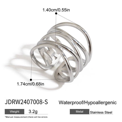 Stainless Steel Ring For Womencolorfast Subtly Luxurious And Exudes A Premium Vibe