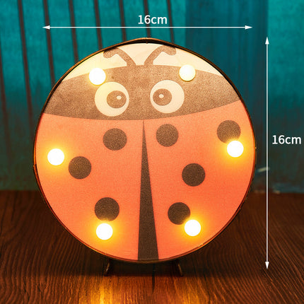 Halloween Decoration LED Light Pumpkin Ladybug Bat Head Outdoor Decorative Modeling Lights
