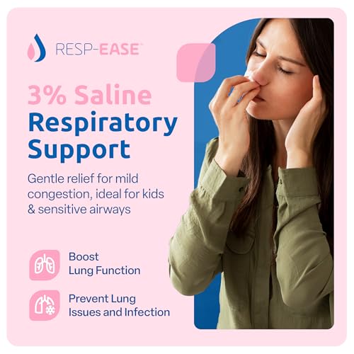 3% Hypertonic Saline Solution for Inhalation via Nebuliser 240ml / 8.11 FL OZ - Helps Clear Airways and Congestion from Lungs - 60 x 4ml Vials - Nebulizer Saline Solution|B0BNJB6P1X