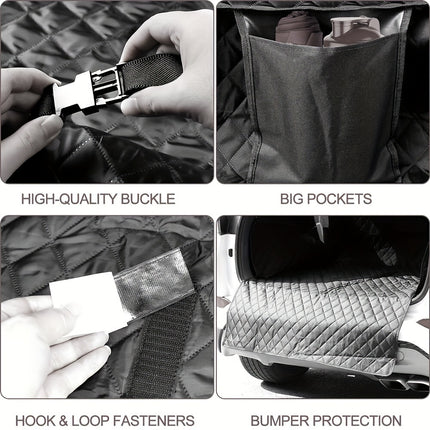 Dog Cargo Liner, Dog Car Seat Cover Pad Anti-Scratch Anti-Slip Cargo Cover for with Bumper Flip Cover Size Suitable for Car Truck Sedan