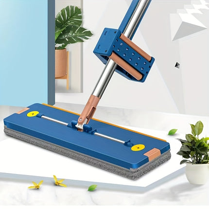Flat Mop With 1/2 Mop Cloth Set/ Only 1 Mop Cloth, Long Handle Hands-free Wash Flat Mop