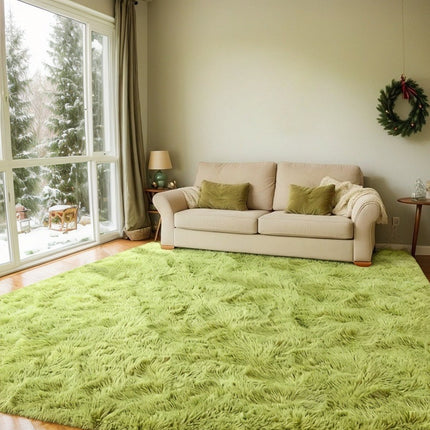 8x10 Plush Shag Rug Fire-Resistant Thick Pile Carpet Suitable for Bedroom & Living Room,