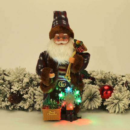 With creative electric Santa Claus toys children gifts