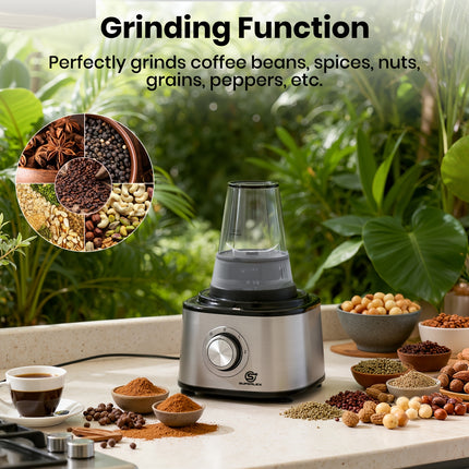 Processor Versatile with 1.75L Blender 1.2L Bowl Comes with Grinder Emulsifier Space-Saving
