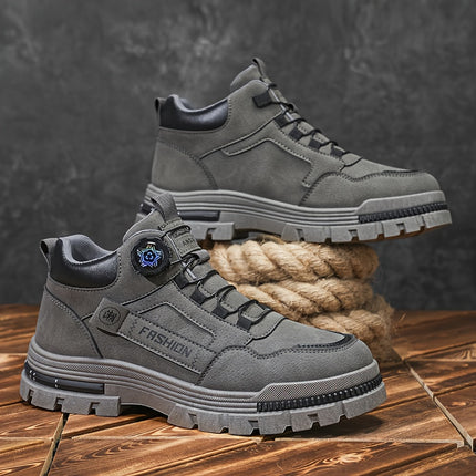 Urban Street Fashion Rotating Buckle Design Outdoor Casual Sneakers, Comfortable Thick