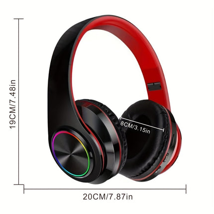 Headphones - Wireless, USB Charging, 3.5mm Jack, Condenser Microphone, Rechargeable Lithium Battery,