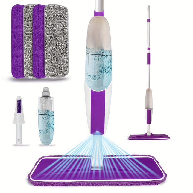 Floormop with Bottle and 1/4 Washable Microfiber Pad - Wet Spray Mop for Hardwood, Laminate, Wood, and Ceramic Flooring - Suitable for Home and Commercial Use
