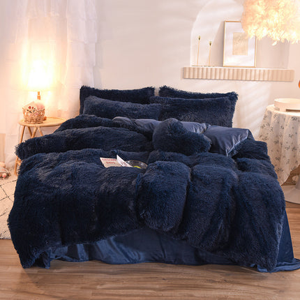 Duvet Cover Queen King Winter Warm Bed Quilt Cover Pillowcase