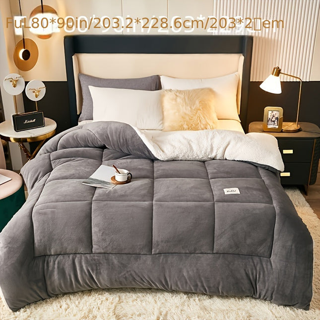 1pc Plush Sherpa Blanket - Ultra-Warm, Fluffy Surface For Cozy, Bedroom Decor