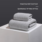 Striped Travel Gray / 35x75cm