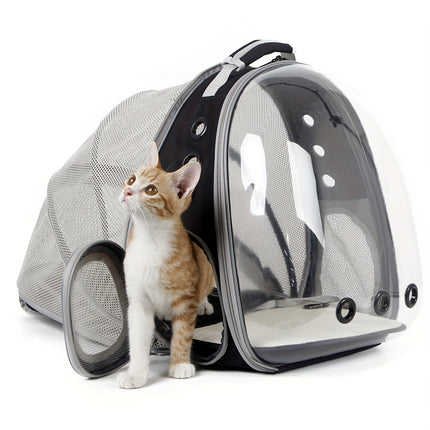 Back Extension Pet Carrier Backpack - Portable Space Capsule Pet Carrier Backpack For Cats & Small Dogs