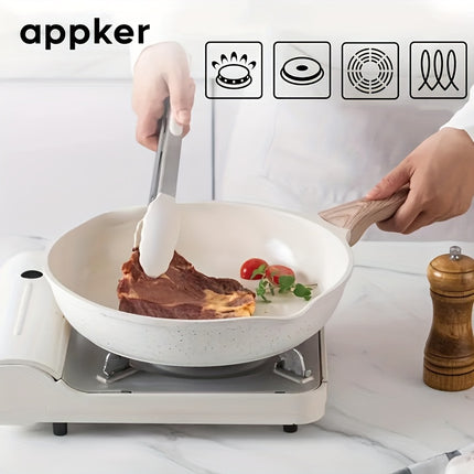 Appker White Granite Induction Cooking Set, Kitchen Cookware Collection Including Frying Pan, Pot