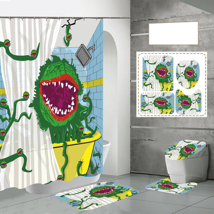 Digital Printing Waterproof Bath Curtain Polyester Bath Curtain