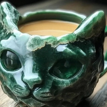 Geode Mug Crystal Cat Cup Resin Crafts