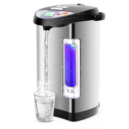Water Boiler and Warmer, 5.28 Qt Stainless Steel Hot Water Dispenser with Safety Lock,