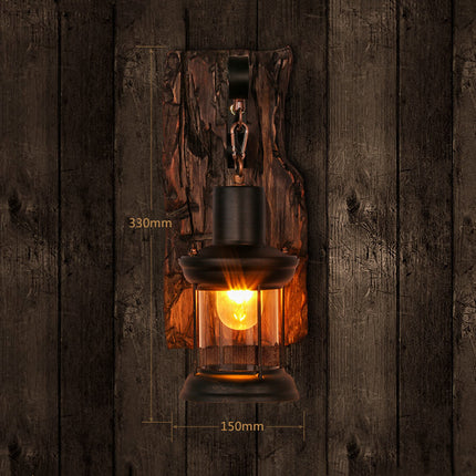 Distressed retro wall lamp