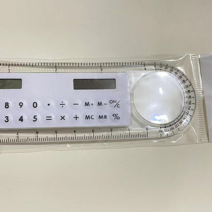 Wholesale Mini Color Multifunctional Student 10cm Ruler Solar Calculator