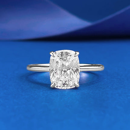 S925 Silver 7x9mm Square Ring For Women Everyday Classic Style