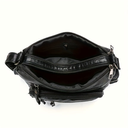 Fashionable Large Capacity PU Shoulder Bag Multifunctional Crossbody Bag