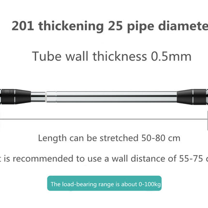 Punch-free Telescopic Rod Curtain Rod Bedroom Shower Curtain Rod Drying Rack Free Installation Support Rod Rising And Shrinking Clothes Rod