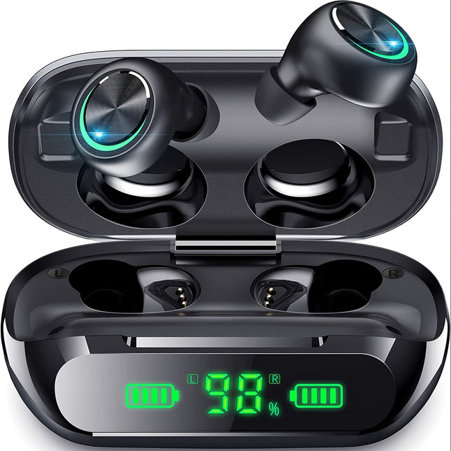 Wireless Earbuds V5.3 Headphones, with Charging Case 200 Hrs Playtime