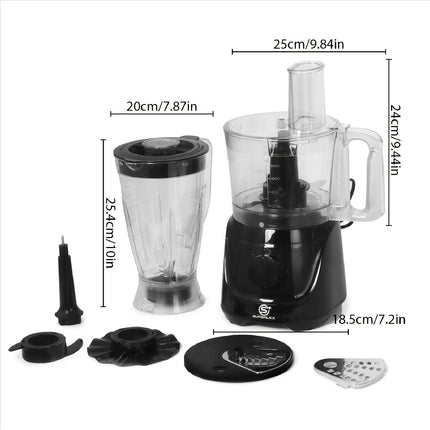 Multifunctional Food Processor with 6 Attachments  Heavy-Duty 2L Large Capacity Kitchen Machine