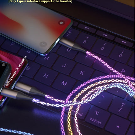 One-to-three Luminous Fast Charging RGB Data Cable