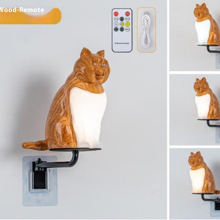 Creative Wall Lamp USB Charging Cat Ornaments Decorative Night Light