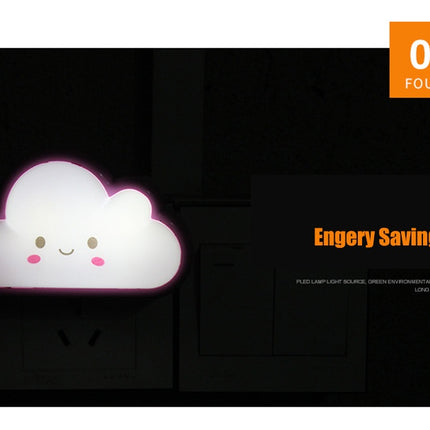 Tanbaby led Novelty lamp Bedroom Cute Cloud Face Portable Night Lights Plug-in Wall Baby Light Nursery Lamp