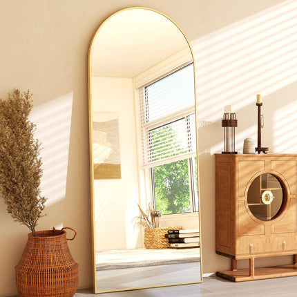 Floor Mirror- Aluminum Alloy Frame Full Body Mirror for Bathroom Living Room Bedroom and Entryway