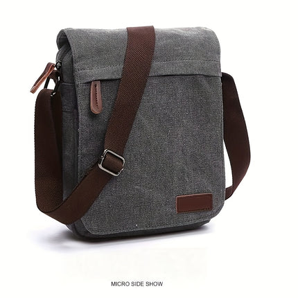 A Men'S Shoulder Bag, Single Piece, Crossbody Canvas Bag