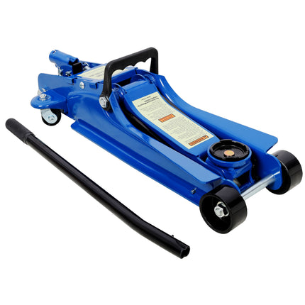 2.5 Ton Low Profile, Heavy-Duty Steel Racing Floor Jack with Single Piston Lift Pump, Lifting Range 3.5'-14.50'