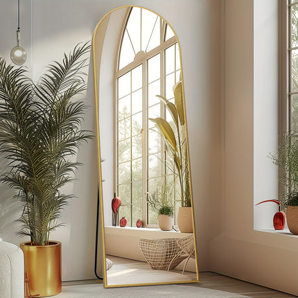 Full-Length Mirror Free Standing, Leaning, Hanging, and Mounted Options - Aluminum Frame