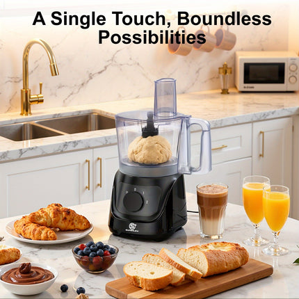 Multifunctional Food Processor with 6 Attachments  Heavy-Duty 2L Large Capacity Kitchen Machine