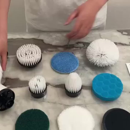 9-in-1 Multifunctional Electric Cleaning Brush Set - Rechargeable Bathroom Brush